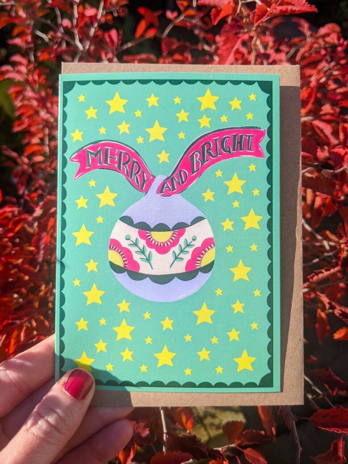Merry & bright bauble