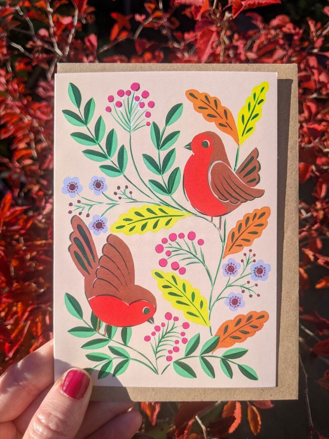 Robin and berries