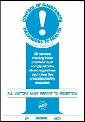 COSHH All Visitors must report to reception