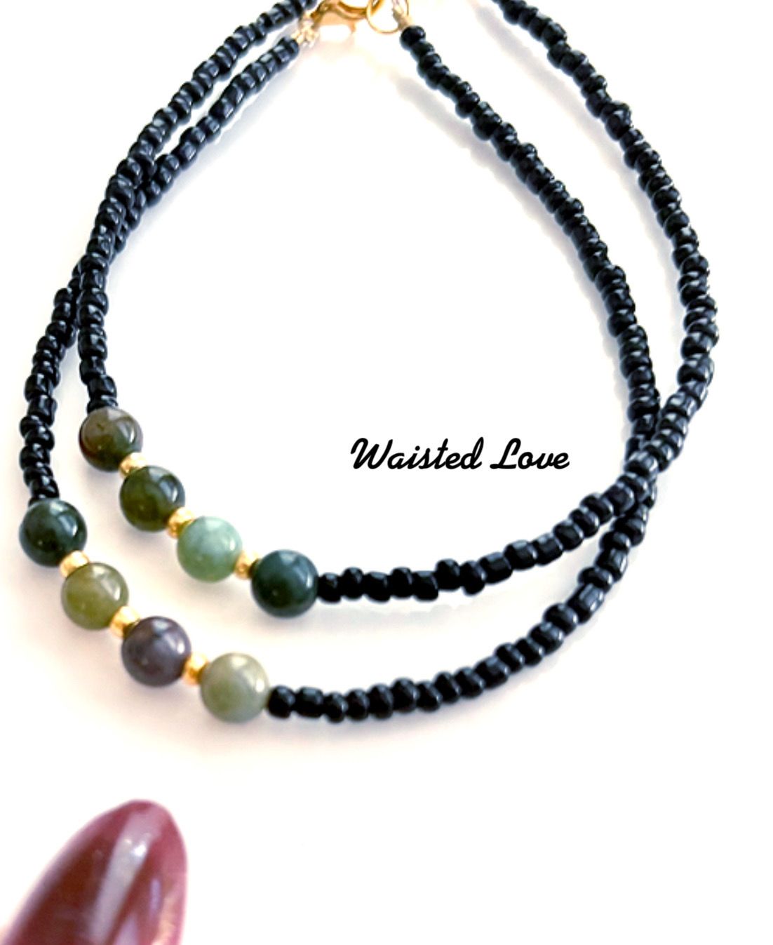 Indian Agate Healing stone anklet