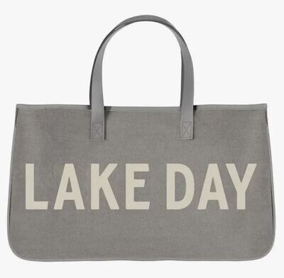 Lake Day Canvas Tote