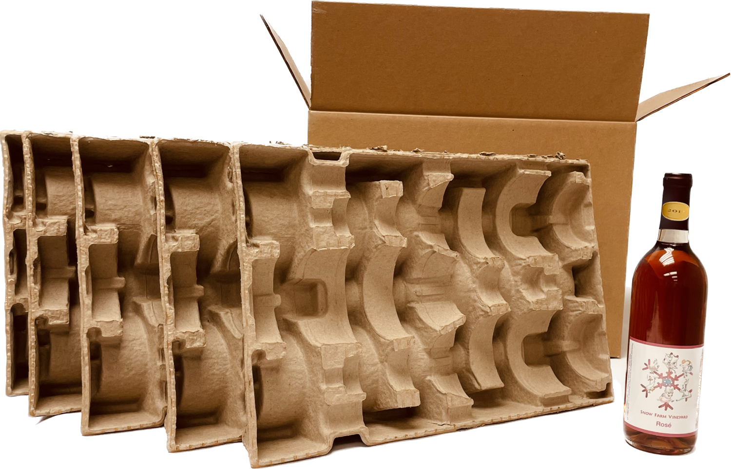 12 bottle wine pulp shipping set
