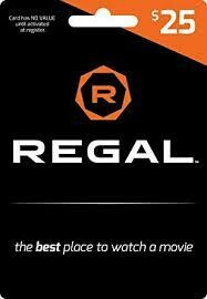 $25 Regal gift card $25 Regal gift card