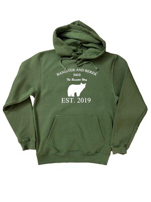 Unisex Green Pullover Bear Hoodie