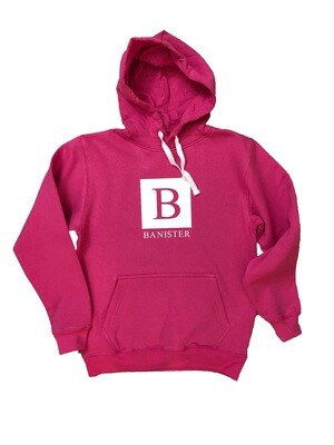 Women Pink Banister Pullover Hoodie