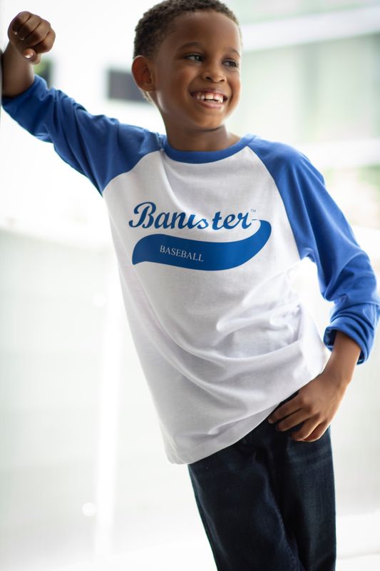 Kids Unisex Banister Baseball Sports Sleeve Shirt
