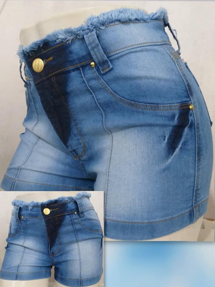 Short Jeans Feminino - Pacote com 10 Unidades