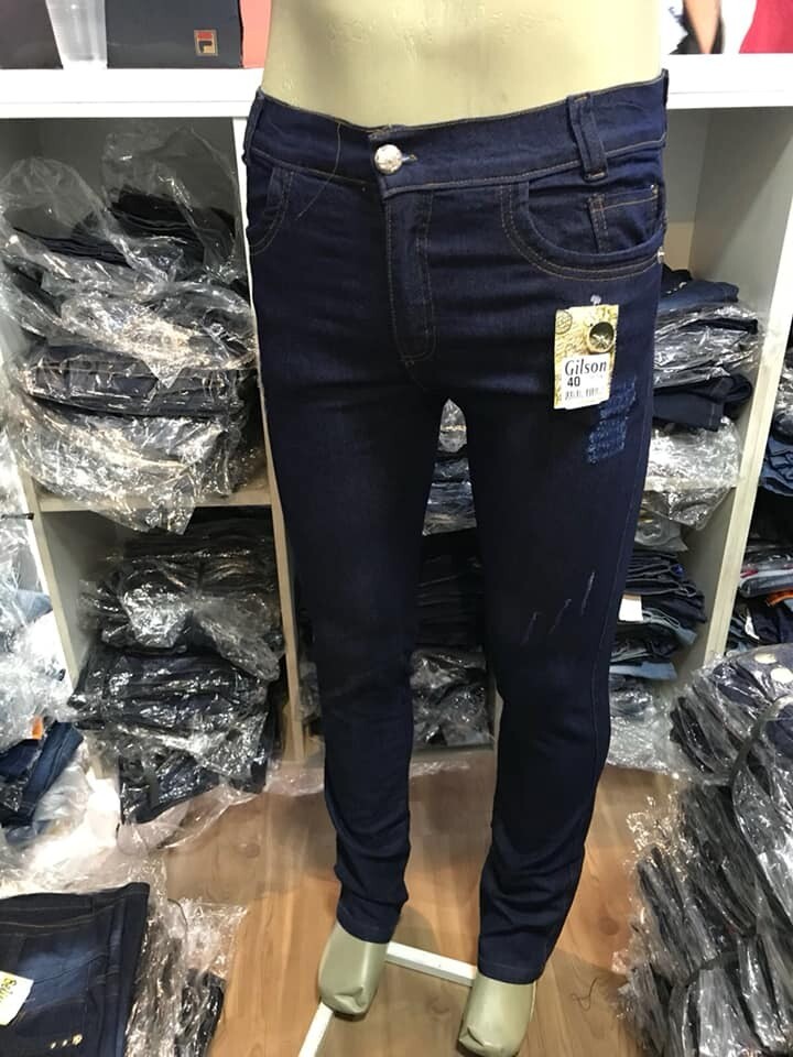 Calça Masculina Jeans Skinny - Pacote com 10 Unidades