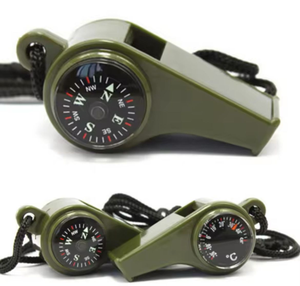 3 in 1 Multi-functional Whistle With Compass, thermometer and Lanyard 3 in 1 Multi-functional Whistle With Compass, thermometer and Lanyard