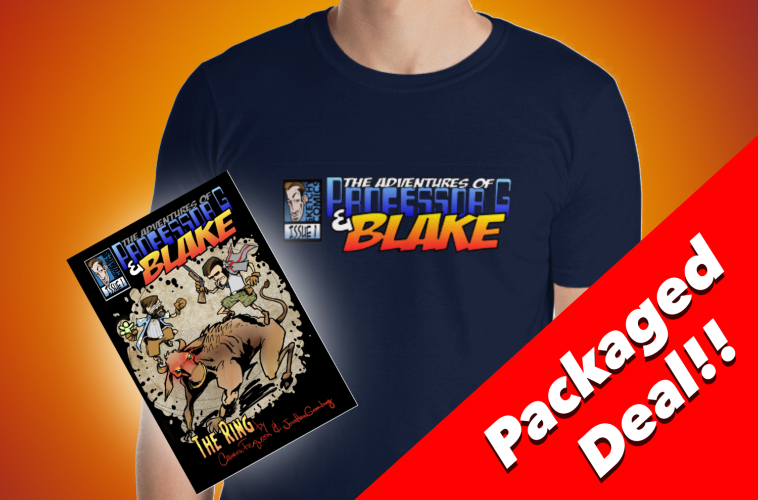 Limited Edition Professor G & Blake Shirt and Signed Comic Deal - Short-Sleeve Unisex T-Shirt & Signed Comic
