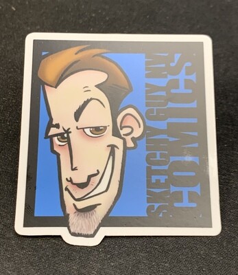 Sketchy Guy NV custom die-cut sticker