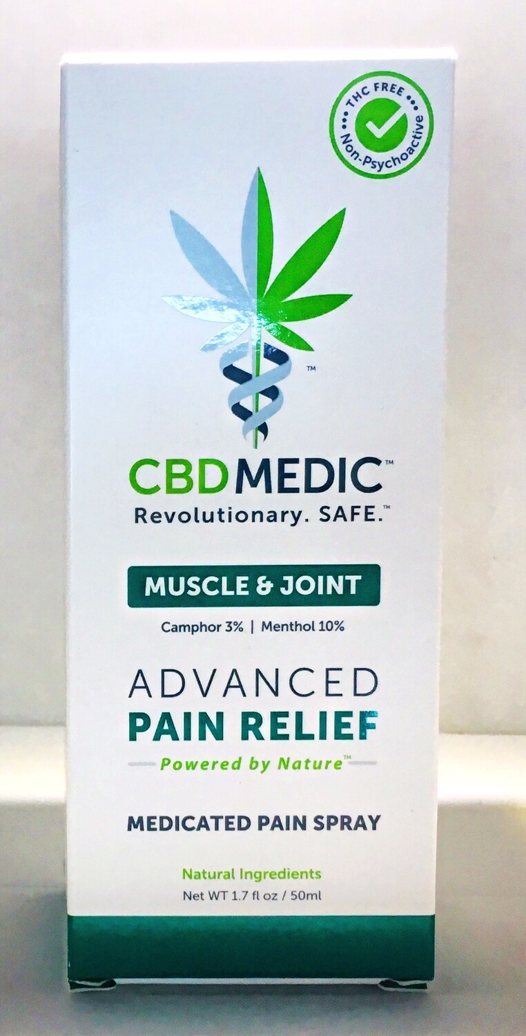 Muscle & Joint Medicated Pain Spray by CBDMEDIC 200mg 0 THC CBD