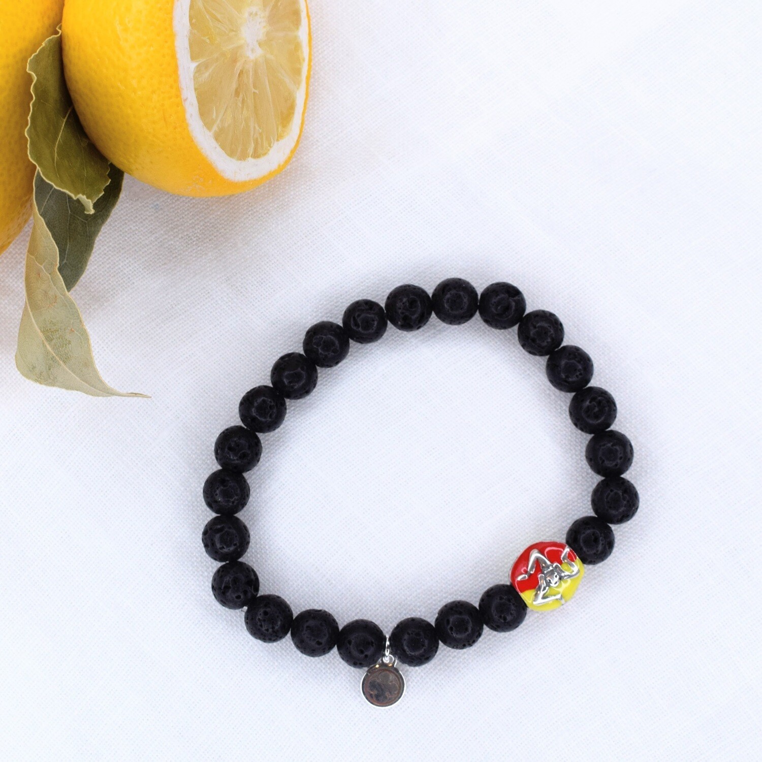Mens Black Lava with Sicilian Flag