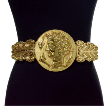 Large Coin Elastic Waist Belt