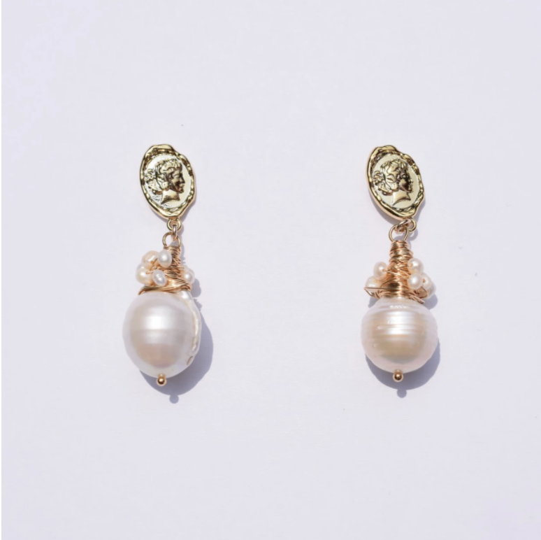 Queen Constance Pearl Drop Earrings