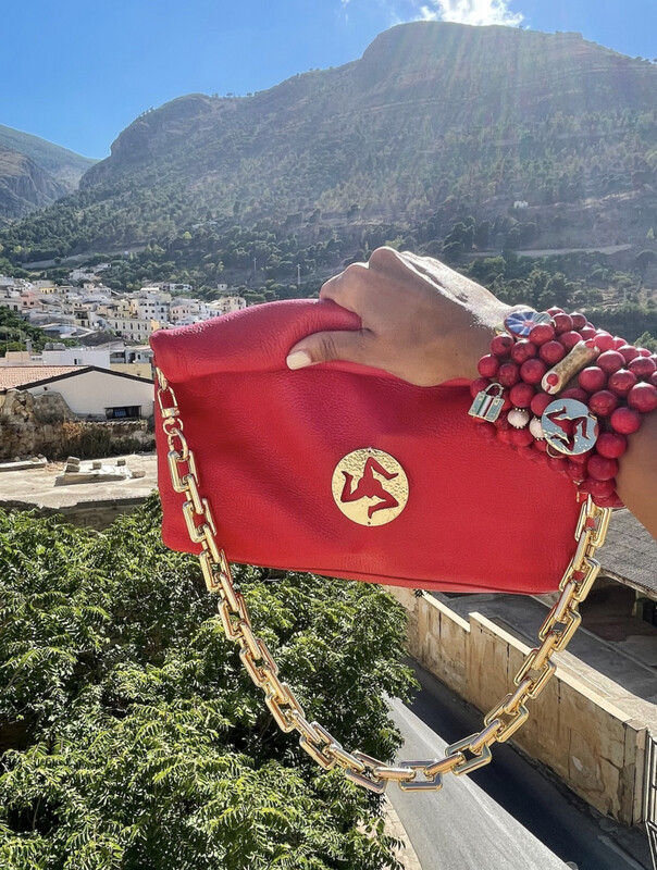 Sicily Rosso Leather Handbag