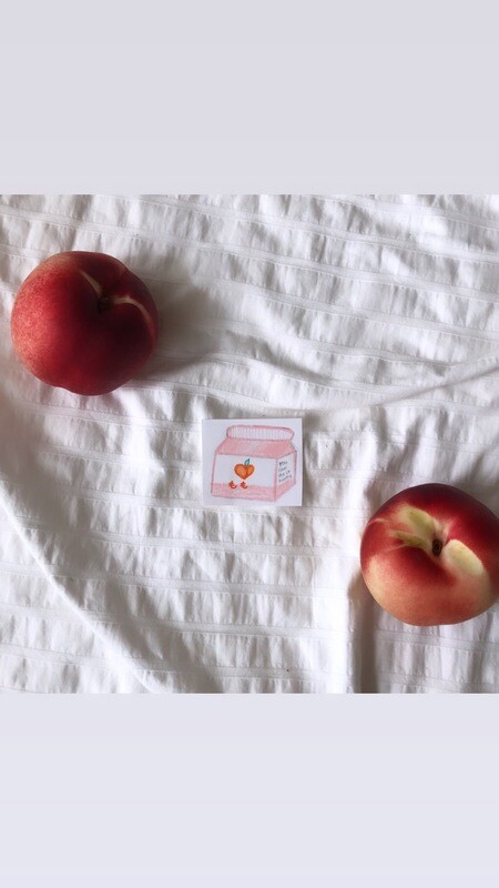&quot;peach milk&quot; sticker