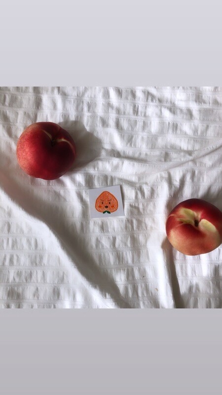 &quot;peach face&quot; sticker