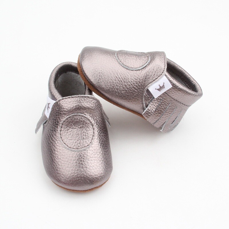 Classic Moccasins  - Platinum Metallic