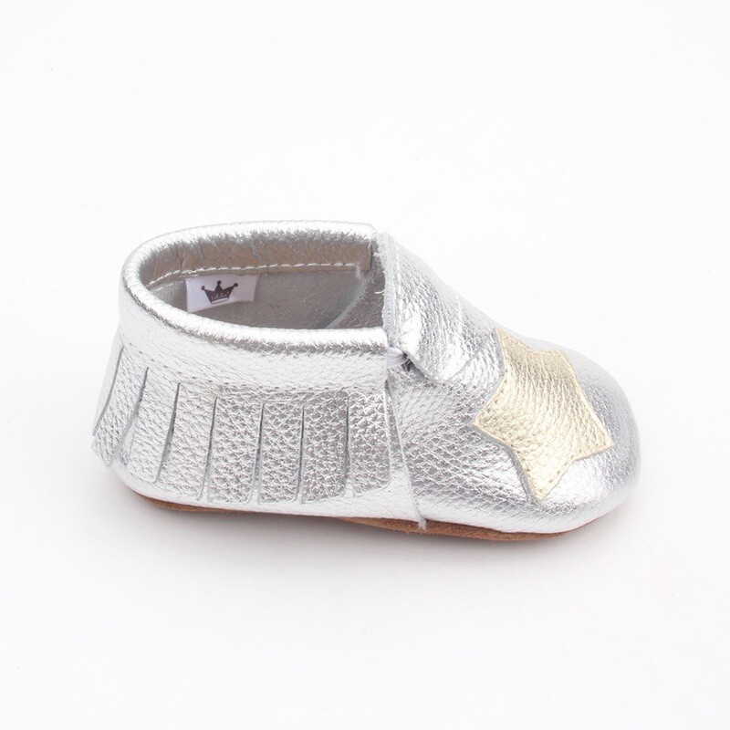 Star Moccasins  - Silver