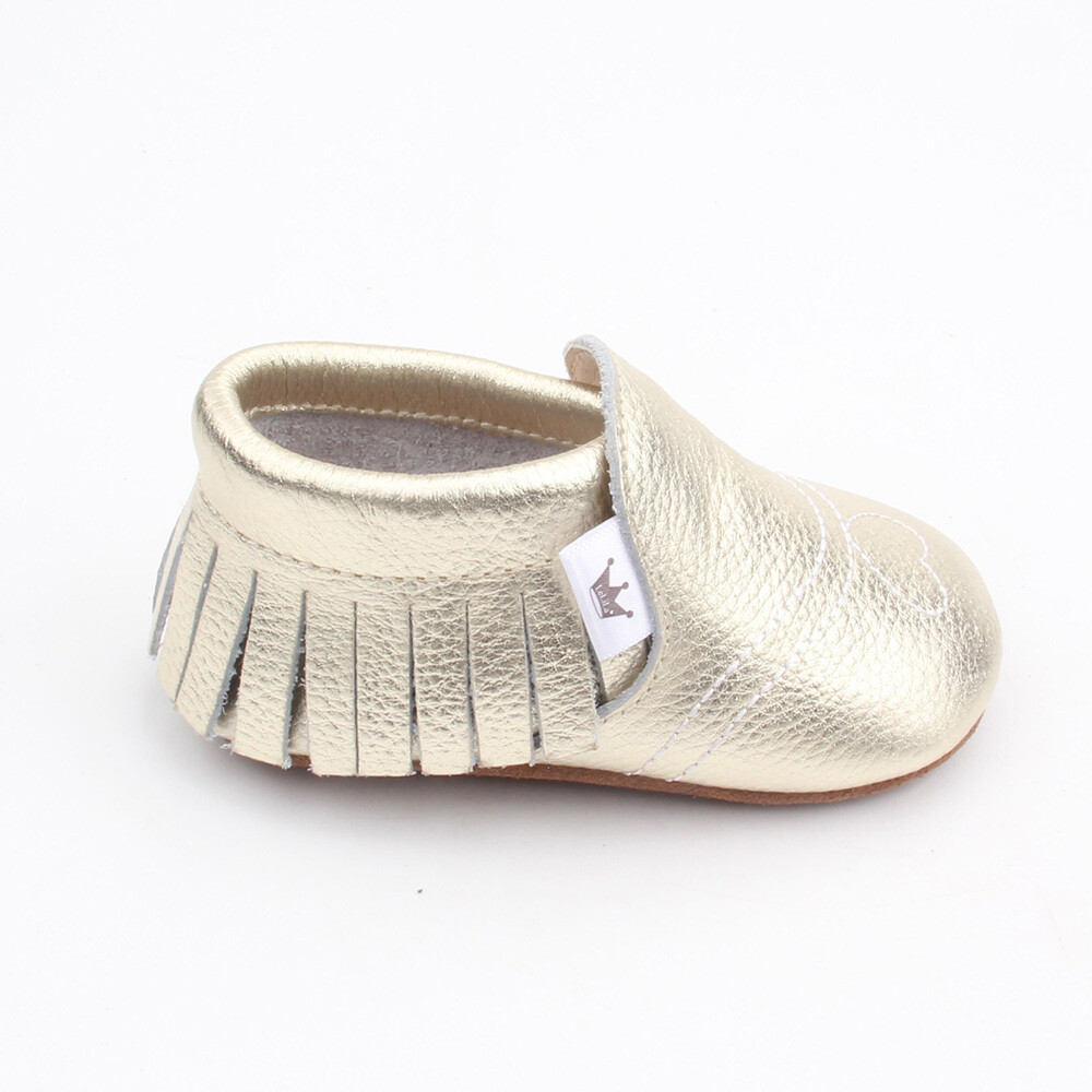 Heart Moccasins - Gold