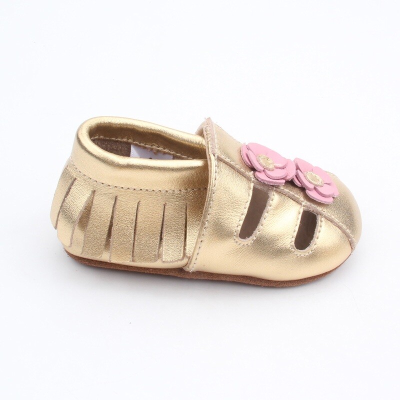 Sandal Moccasins - Gold