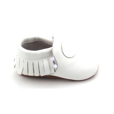 Classic Moccasins  - White / Gold back