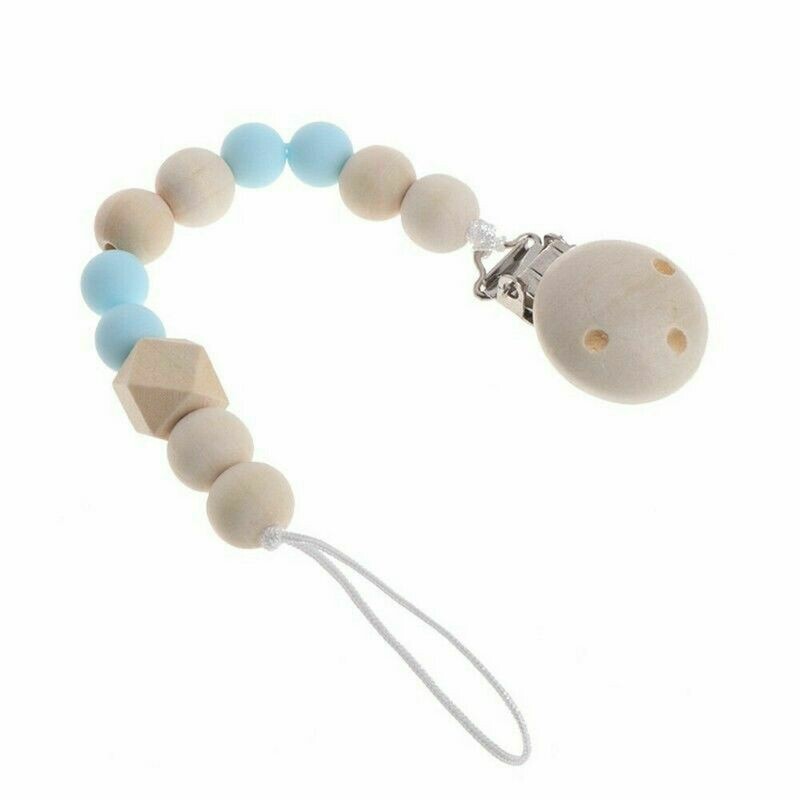 Pacifier Clip Wood - Blue