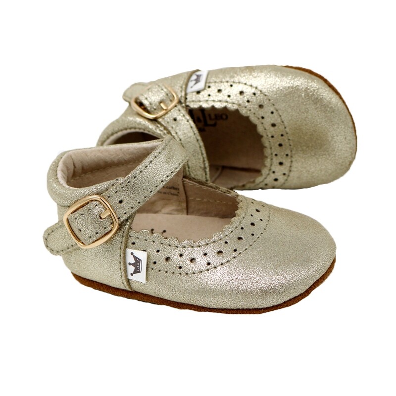 Oxford Mary Jane&#39;s - Gold Sparkle