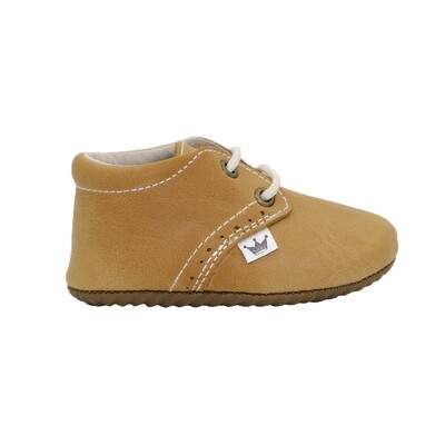 Oxford Lace-up Leather Shoes - light brown