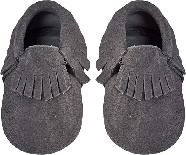 Old Style Moccasins - Grey Suede