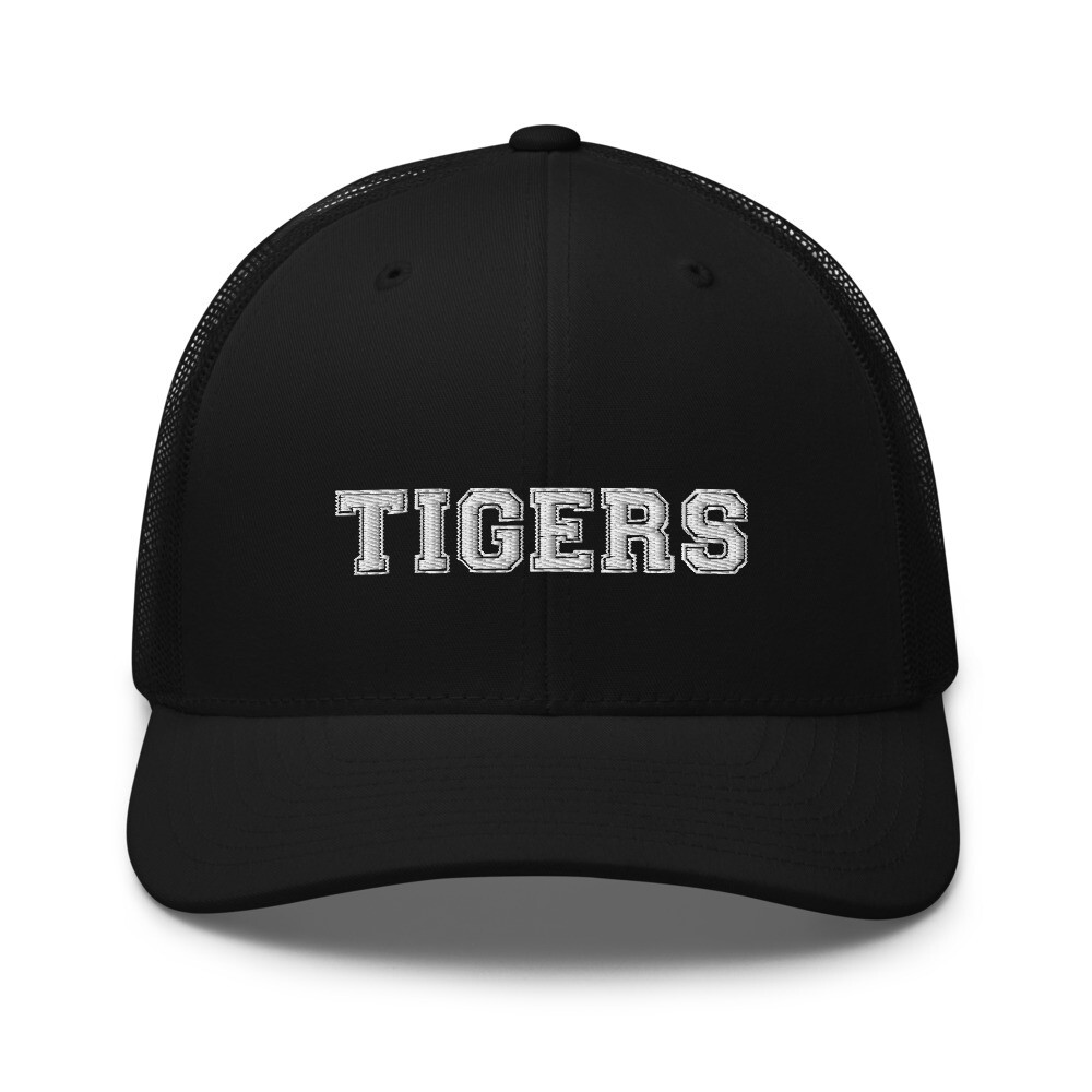 TIGERS Trucker Cap (multiple colors available), Color: Black