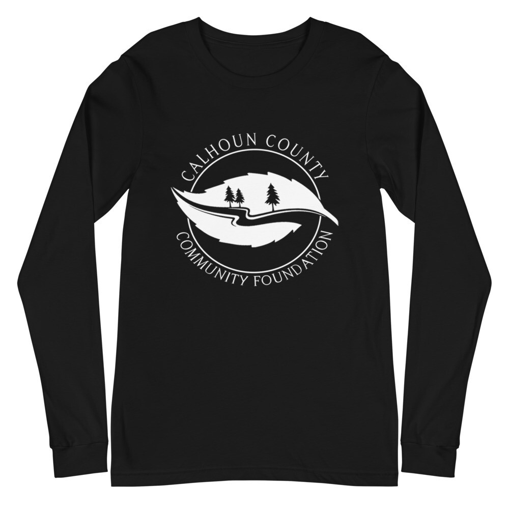 Community Foundation Logo Long Sleeve Tee (multiple colors available), Color: Black, Size: XS