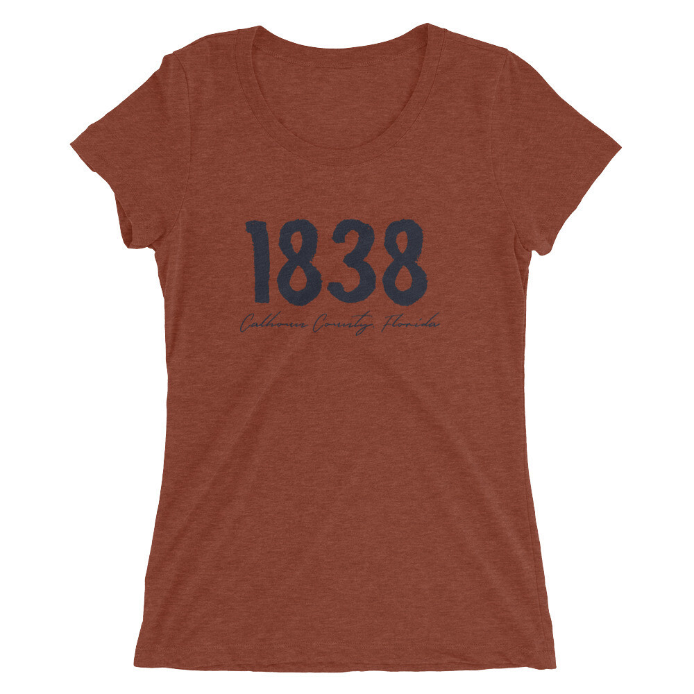 1838 Women's Tee (multiple colors available), Color: Clay Triblend, Size: S