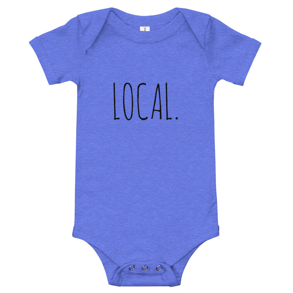 Local Onesie (multiple colors available), Color: Heather Columbia Blue, Size: 3-6m