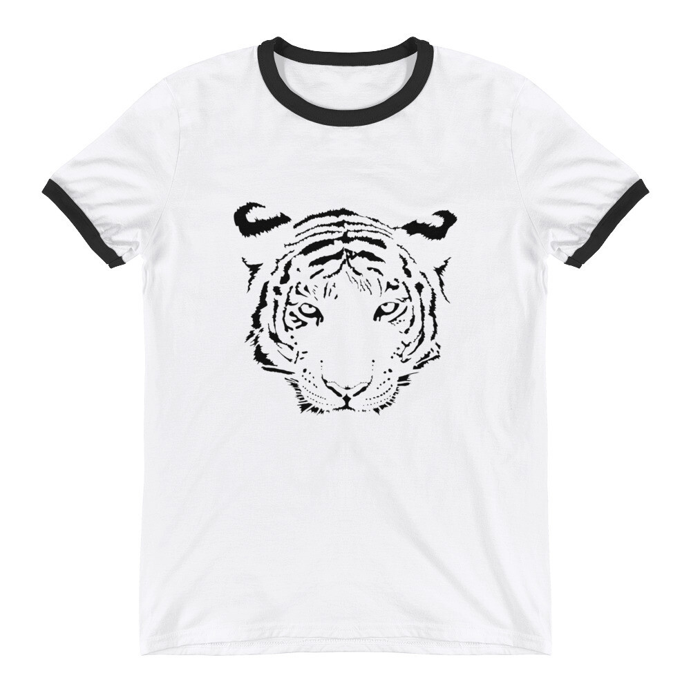 Tiger Men's Ringer T-Shirt, Size: S