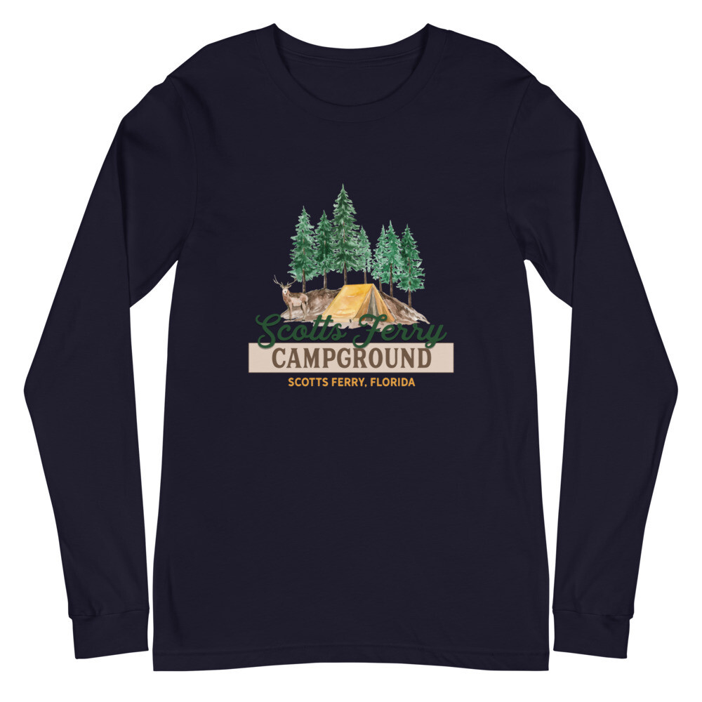 Scotts Ferry Campground Unisex Long Sleeve Tee (multiple colors available)