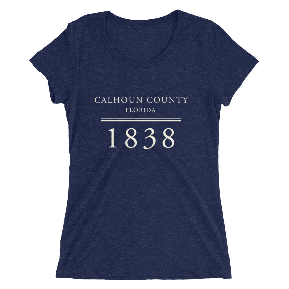 Calhoun County 1838 Tee CREAM FONT (multiple colors available)