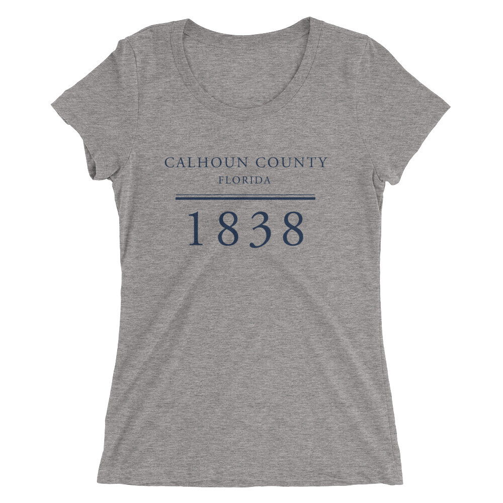 Calhoun County 1838 Tee NAVY FONT (multiple colors available)
