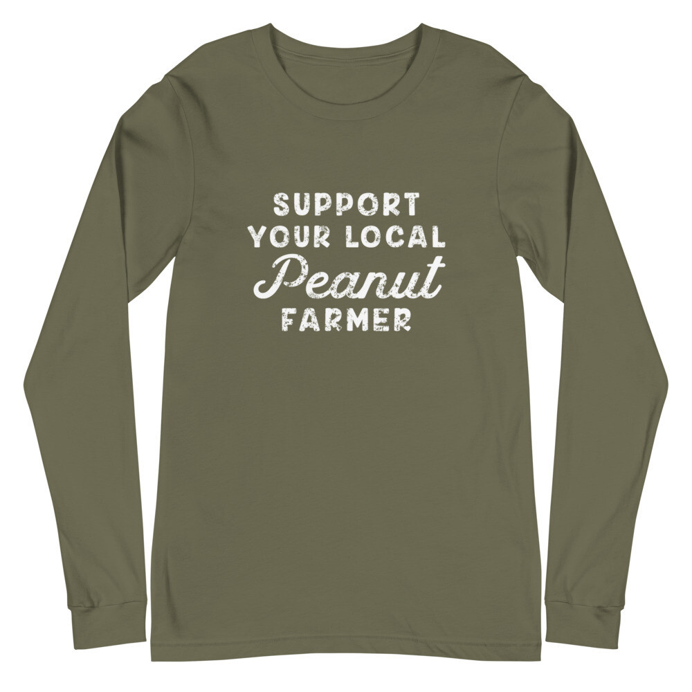 Support Peanut Farmers Unisex Long Sleeve Tee (multiple colors available)