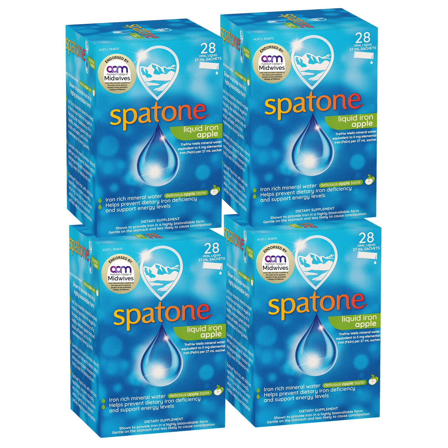 Spatone Apple - 28 sachets - FOUR pack