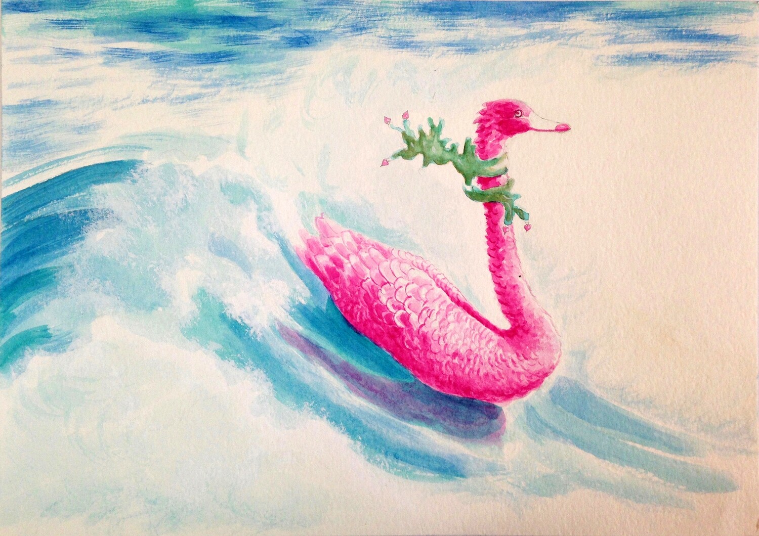'Gourmet Seaweed' from the watercolour series:
'Pink Swan Event' . 'Gourmet Seaweed' from the watercolour series:
'Pink Swan Event' .
