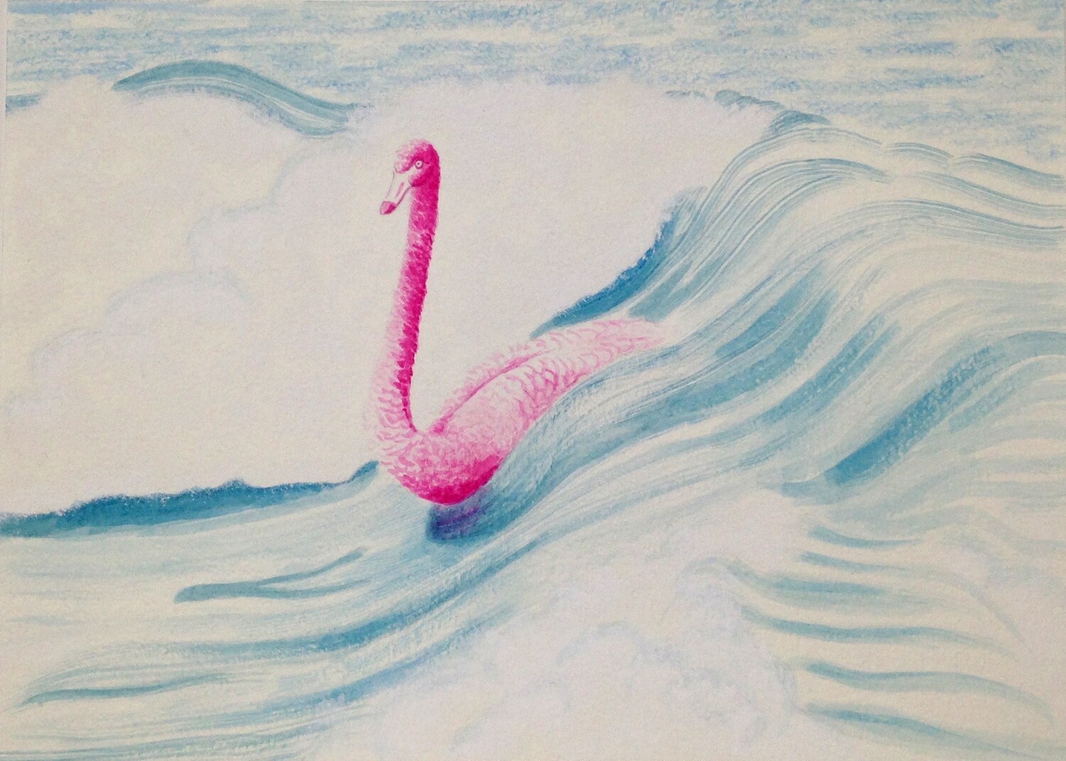 'No Traffic' from the watercolour series: 'Pink Swan Event'. 'No Traffic' from the watercolour series: 'Pink Swan Event'.