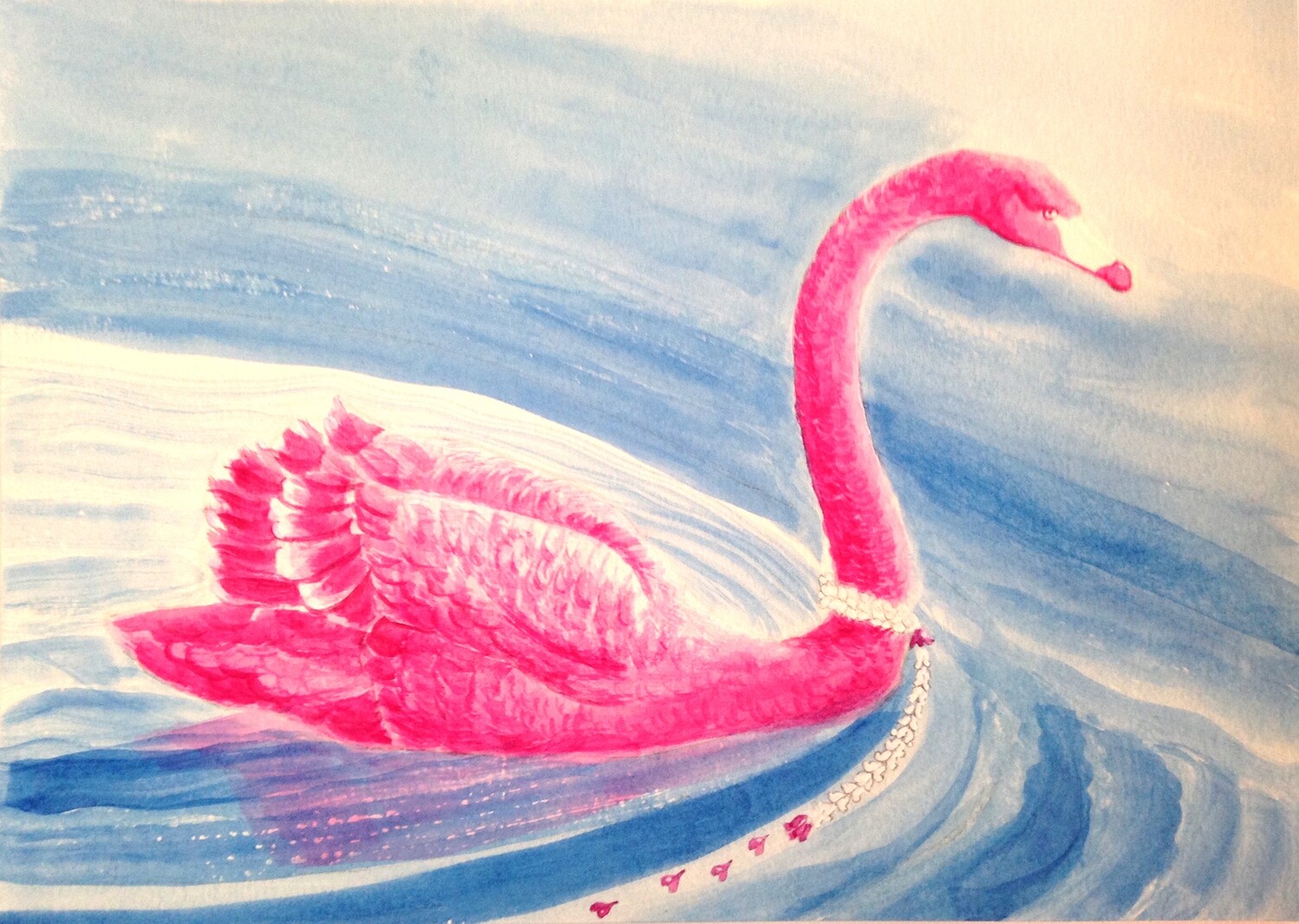 'Pink Swan Gala Event' from the watercolour series 'Pink Swan Event'. 'Pink Swan Gala Event' from the watercolour series 'Pink Swan Event'.