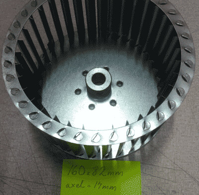 Fläkthjul F Ø120x52mm-axel9-H