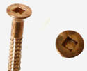 Silicone Bronze wood screw - #8 X 2 1/4&quot;/Sq. drive