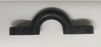 Black plastic pad eyes