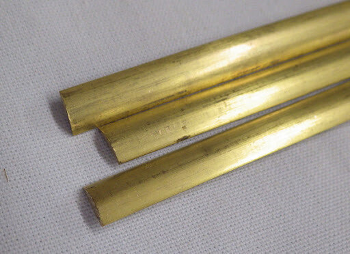Brass Stem band 1/2" Flat Back 4 foot piece