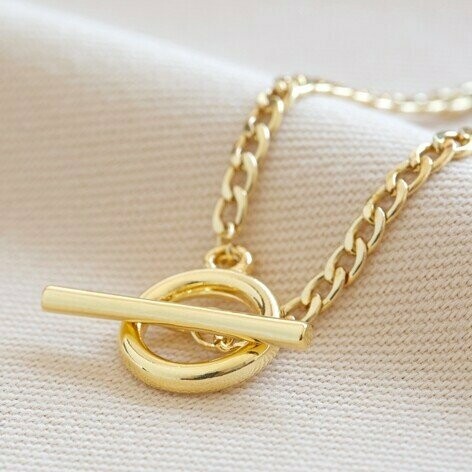 T bar and circle necklace online