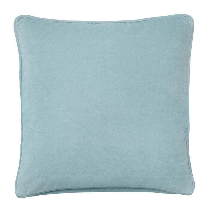 Bungalow.dk Light Blue Square Velvet cushion